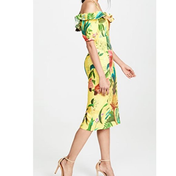 Farm Rio Golden Jungle Linen Midi Dress - Picture 4 of 16